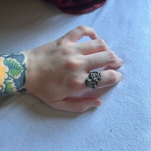 Sterling Silver Laughing Man, Crying Man Ring